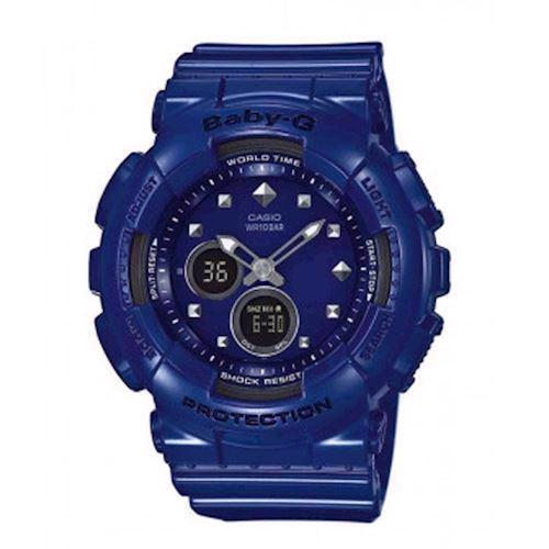 Image of Casio Baby G blå resin med stål (5457) quartz urværk Dame ur, model BA-125-2AER